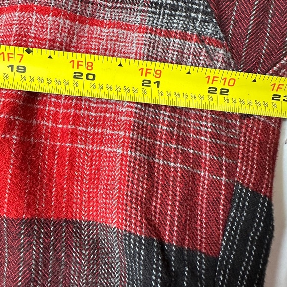 The North Face Men’s  Red Flannel Shirt Sz Black & Red Large Long Sleeve - Picture 8 of 10